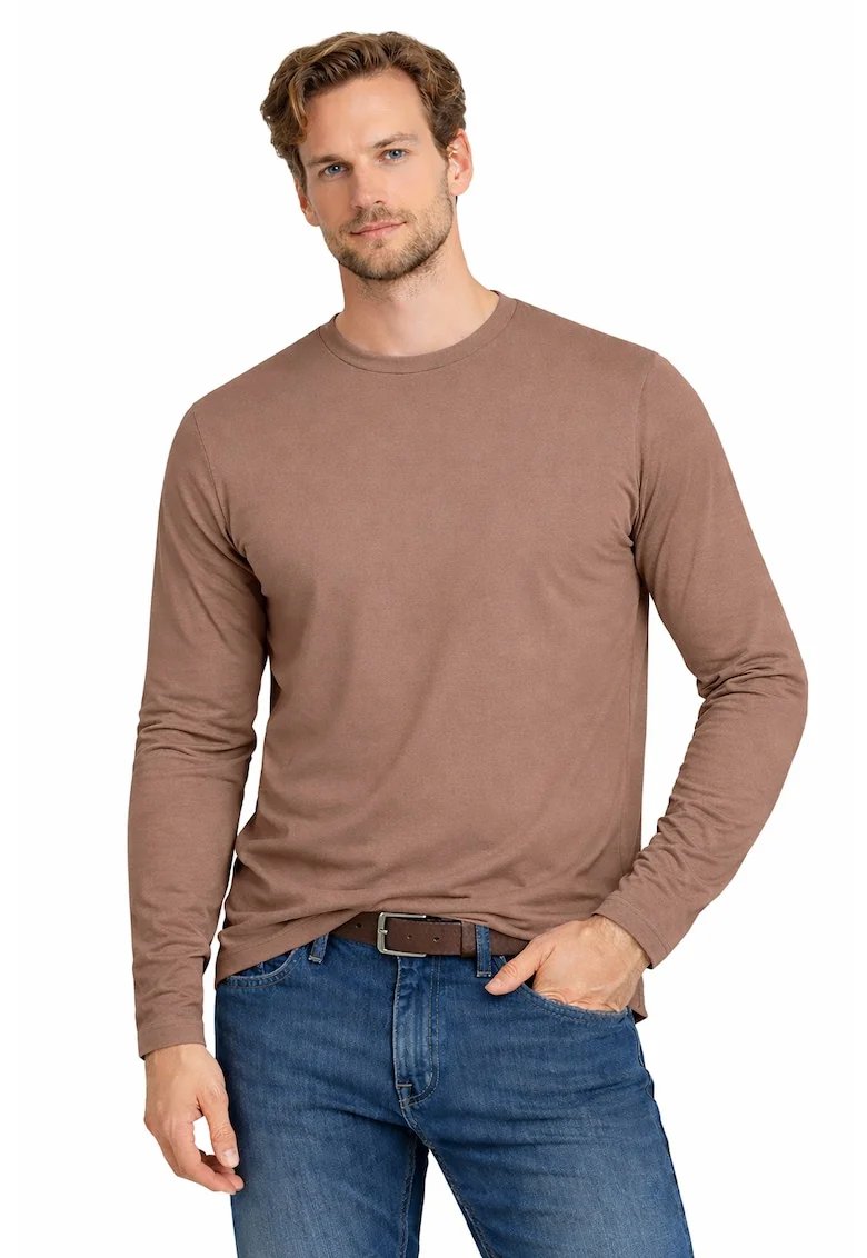 Bluza uni din amestec de bumbac