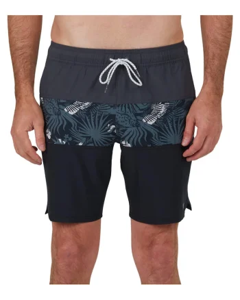 Pantaloni scurti de baie cu detaliu tropical BEACONS 2