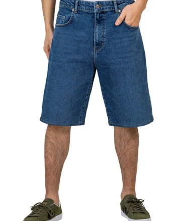 Blugi bermude cu 5 buzunare Solid
