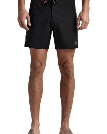 Pantaloni scurti de baie cu snur in talie si benzi in partile lateral e