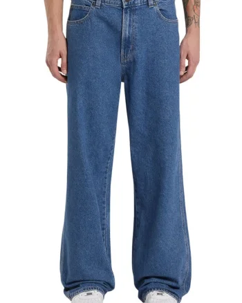 Blugi regular fit cu croiala ampla