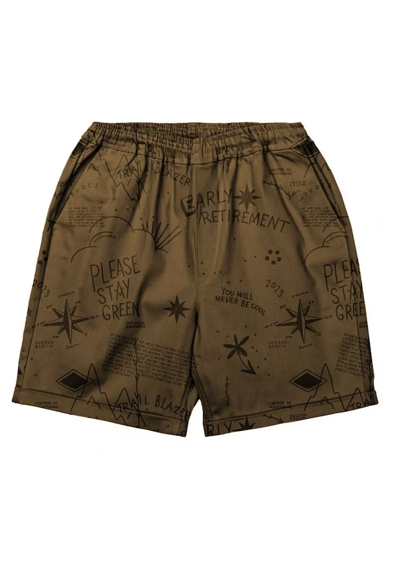 Pantaloni scurti cu imprimeu Trail Blazer,