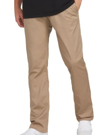Pantaloni chino din amestec de bumbac cu croiala dreapta