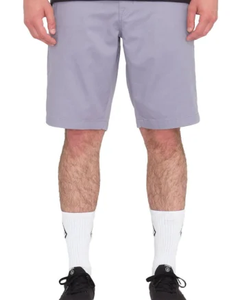 Pantaloni scurti chino din amestec de bumbac cu model uni,
