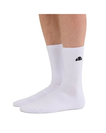 Set de sosete lungi unisex cu terminatie striata - 3 perechi, Alb