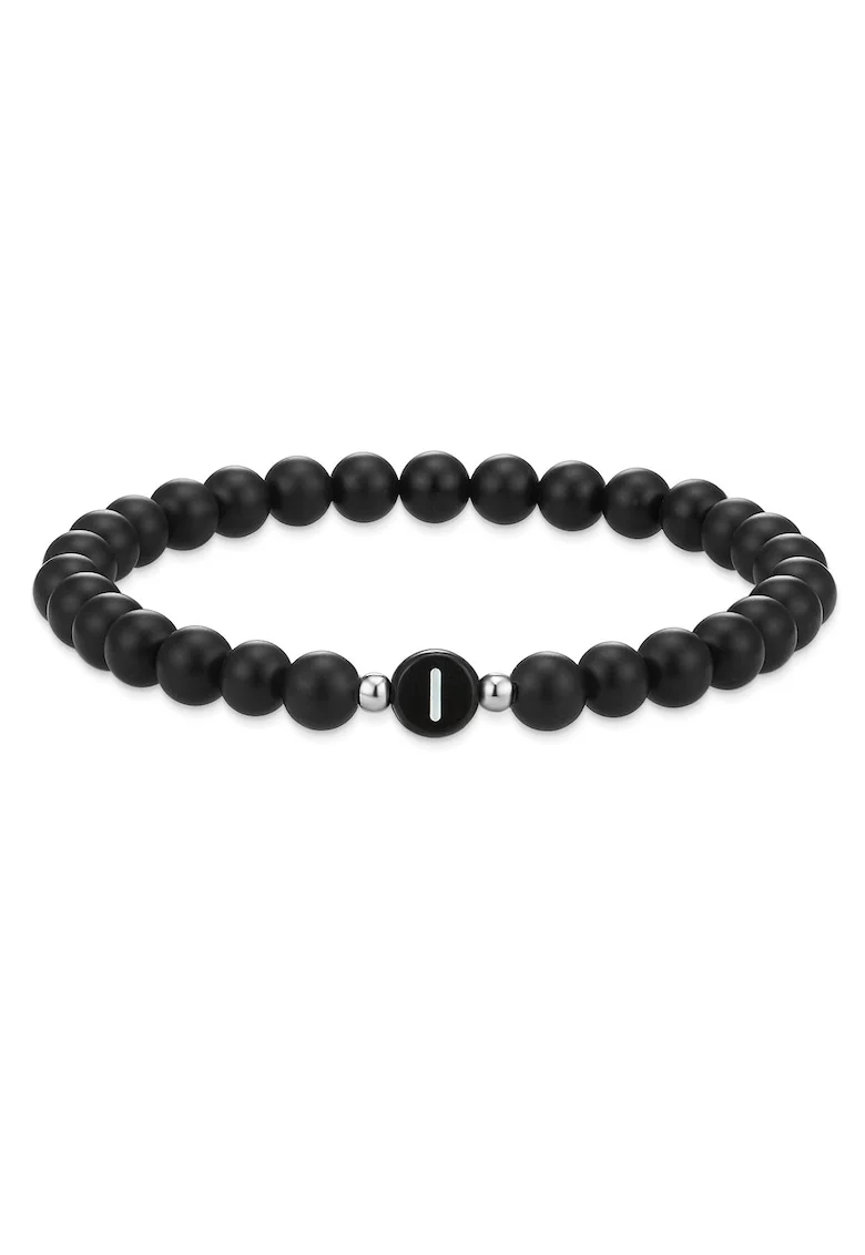 Bratara unisex cu agat, Negru