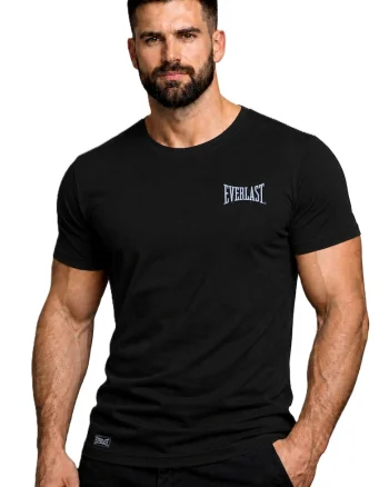 Tricou slim fit cu logo si guler rotund