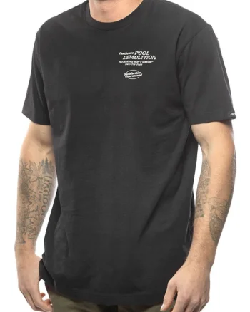 Tricou cu model grafic si decolteu rotund