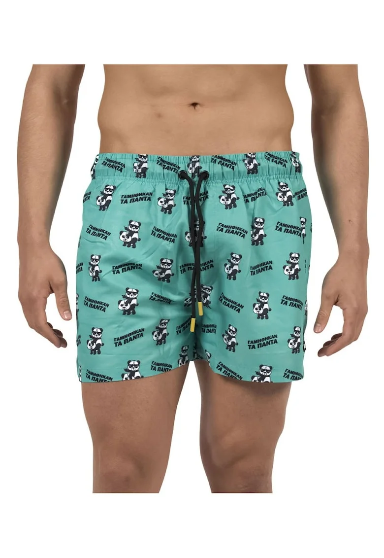 Pantaloni scurti de baie cu imprimeu cu panda