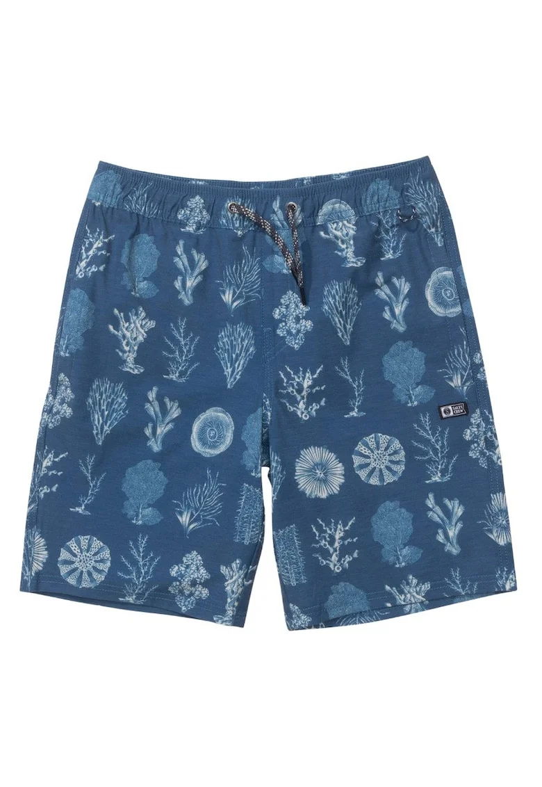 Pantaloni scurti de baie printati cu talie elastica,