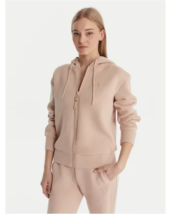Bluza dama,  fermoar, viscoza, bej
