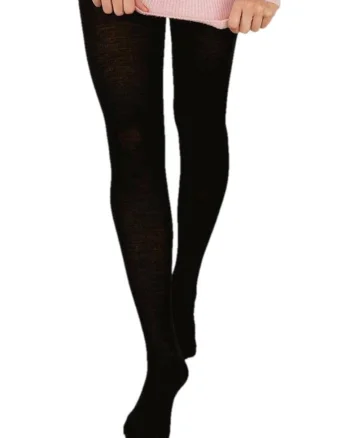 Colanti dama,  Lana/Poliamida/Elastan, Negru,