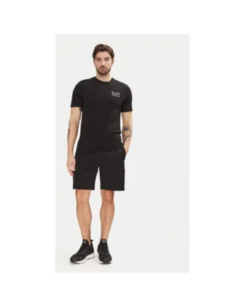 Tricou barbati  Emporio Armani, 7M000299 AF13739, Viscoza/Poliamida, Negru, Negru