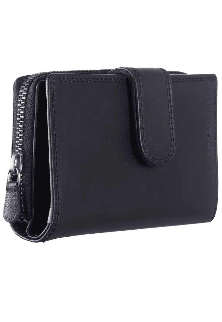 Portofel dama piele naturala 9.5 x 15 x 3.5, Fiorentina,, Negru, 9.5 x 15 x 3.5 cm