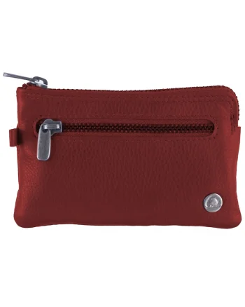 Portofel chei dama piele naturala 11.5 x 7.5 x 1 cm, Spongy Nappa,, Rosu