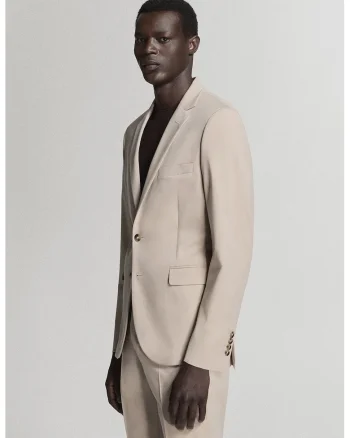 Sacou super slim fit, Bej deschis