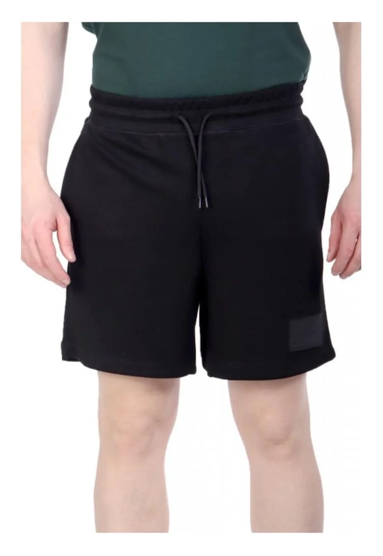 Pantaloni barbati,  Bermuda, negru, 50% viscoza, 45% poliester, 5% elastan,