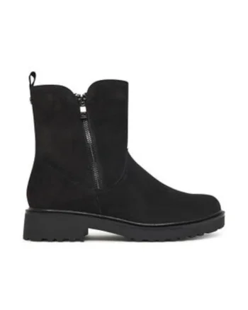 Ghete dama  negru, piele naturala, Negru