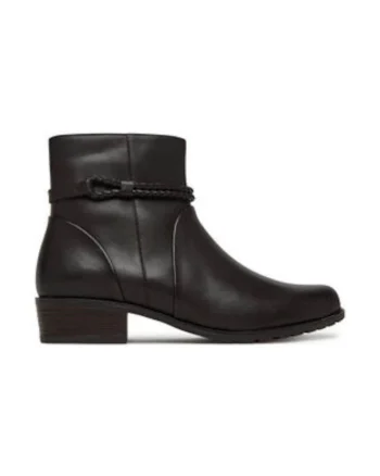 Botine negre din piele naturala pentru dama, Negru