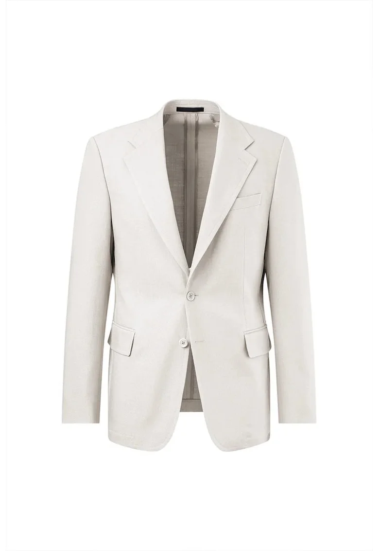Sacou slim-fit cu închidere la un singur rând de nasturi