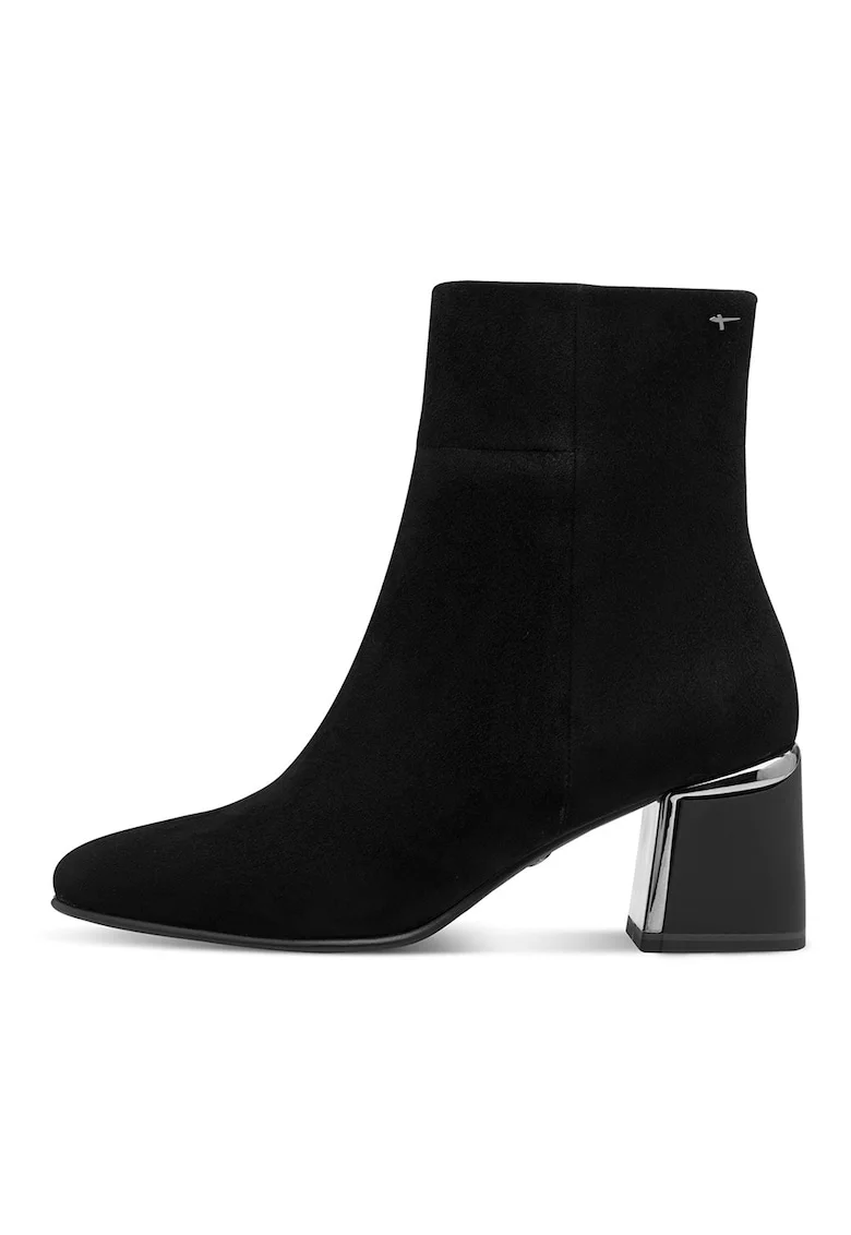Ghete de piele intoarsa cu toc, Negru