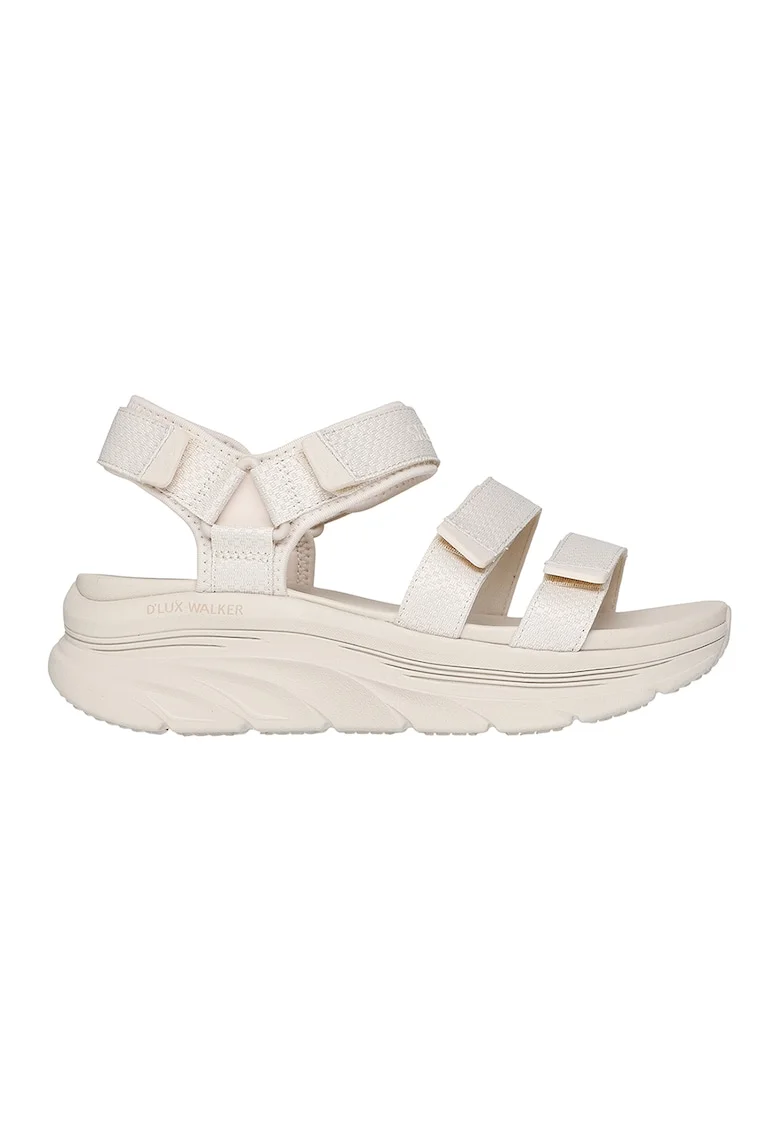 Sandale cu velcro D'Lux, Alb fildes