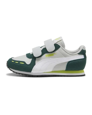 Pantofi sport Cabana Racer SL 20 de piele ecologica cu inchidere velcro, Gri deschis/Verde aquamarin/Verde lime