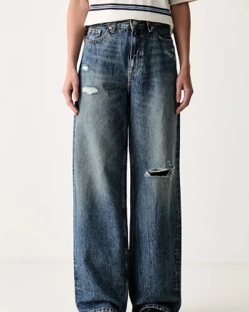 Tommy Jeans blugi wide leg pentru femei