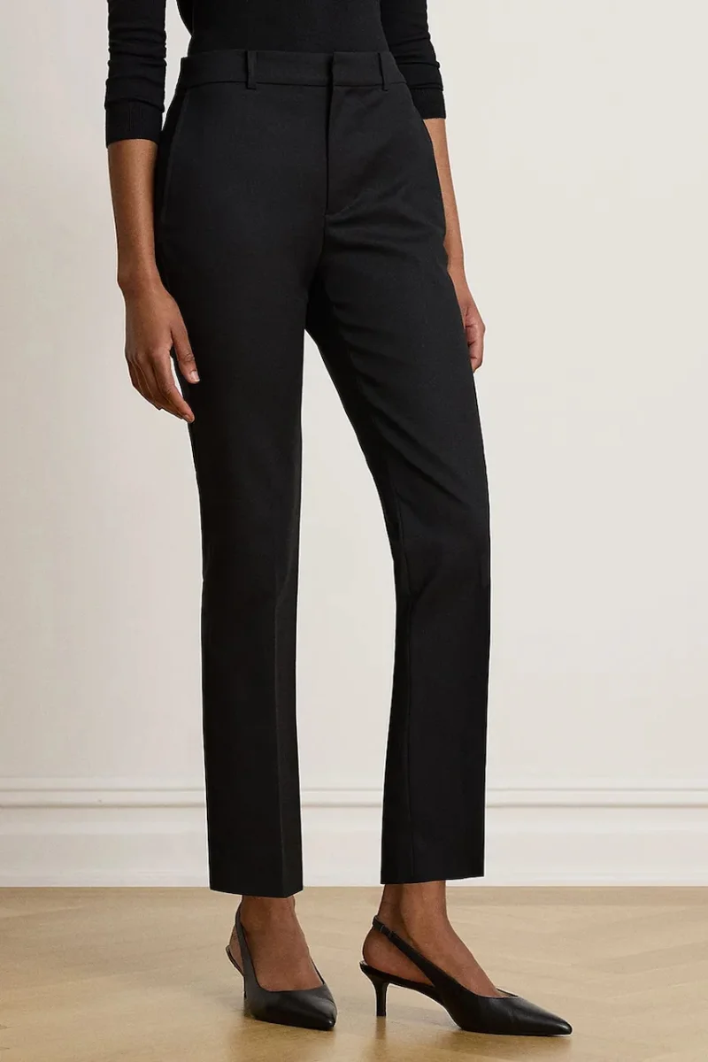 Lauren Ralph Lauren pantaloni slim fit pentru femei din bumbac cu elastan