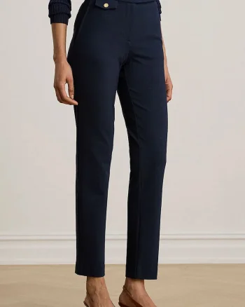 Lauren Ralph Lauren pantaloni slim fit pentru femei cu vâscoză
