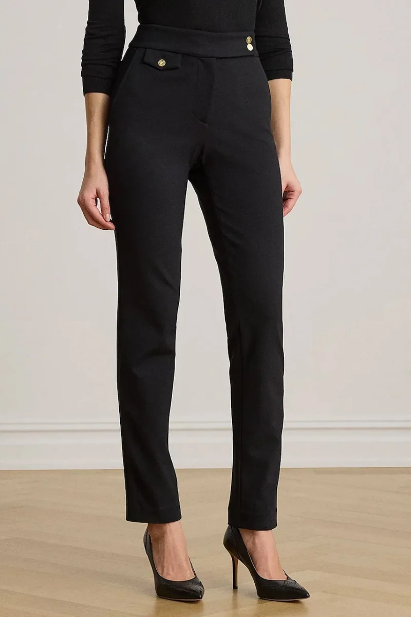 Lauren Ralph Lauren pantaloni slim fit pentru femei cu vâscoză