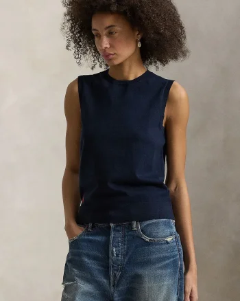 Polo Ralph Lauren vestă pentru femei cu bumbac