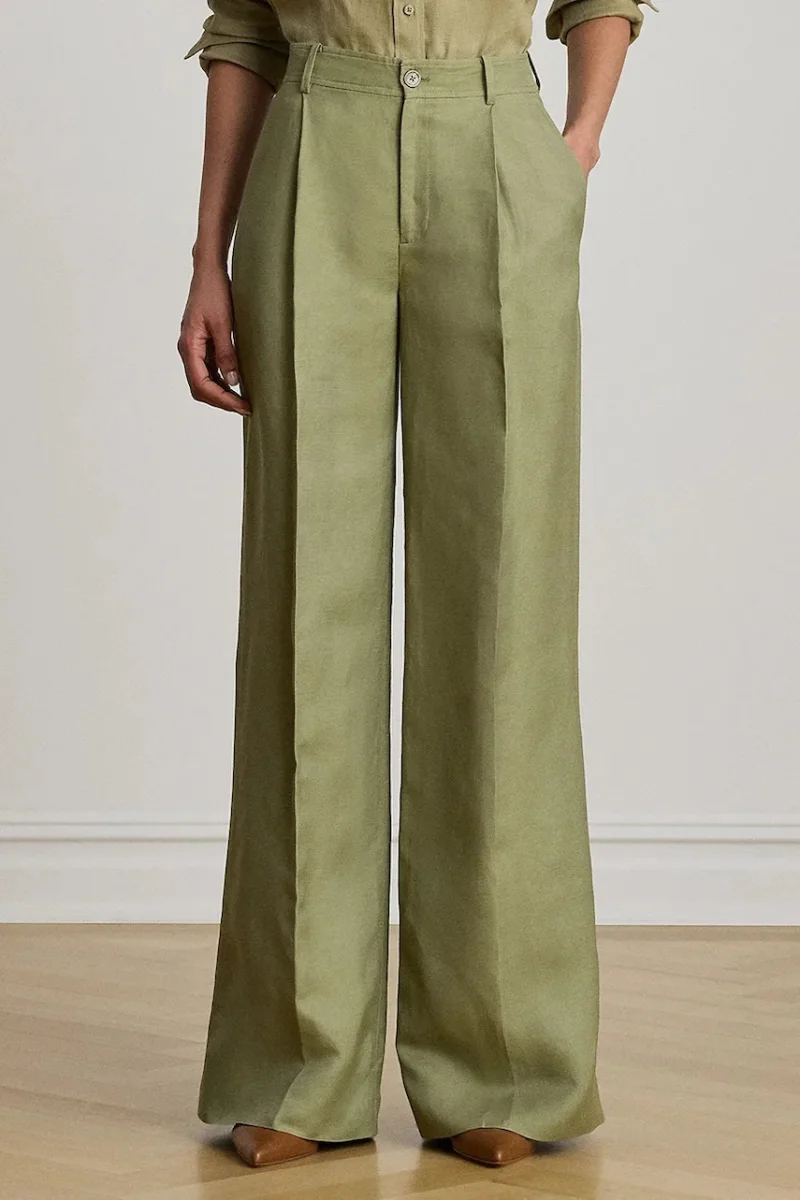 Lauren Ralph Lauren pantaloni palazzo pentru femei, cu in