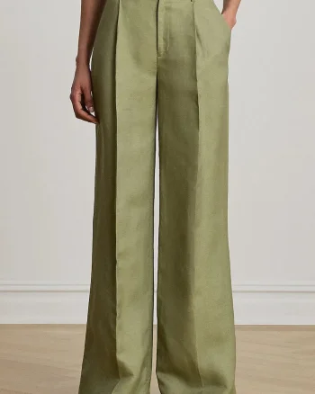 Lauren Ralph Lauren pantaloni palazzo pentru femei, cu in