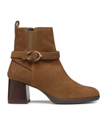 Botine de piele intoarsa, Caramel