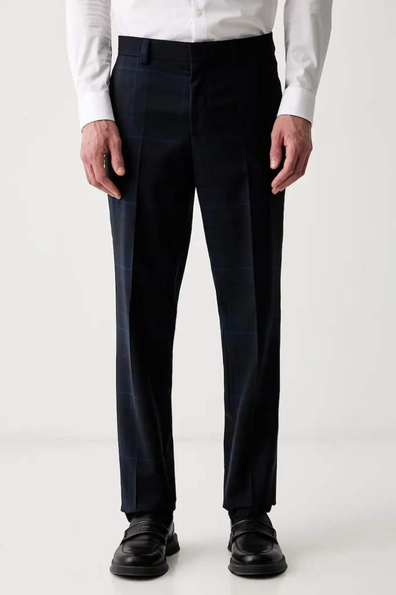 HUGO pantaloni slim fit pentru bărbați din lână Hogan263X