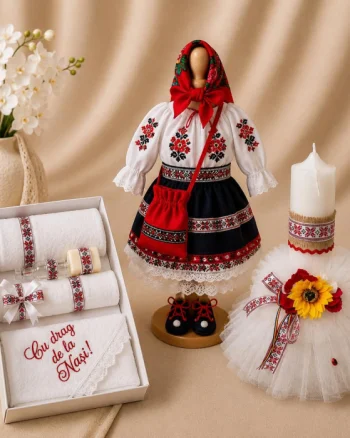 Set Traditional Botez - Costumas Trusou Lumanare Carmen 4