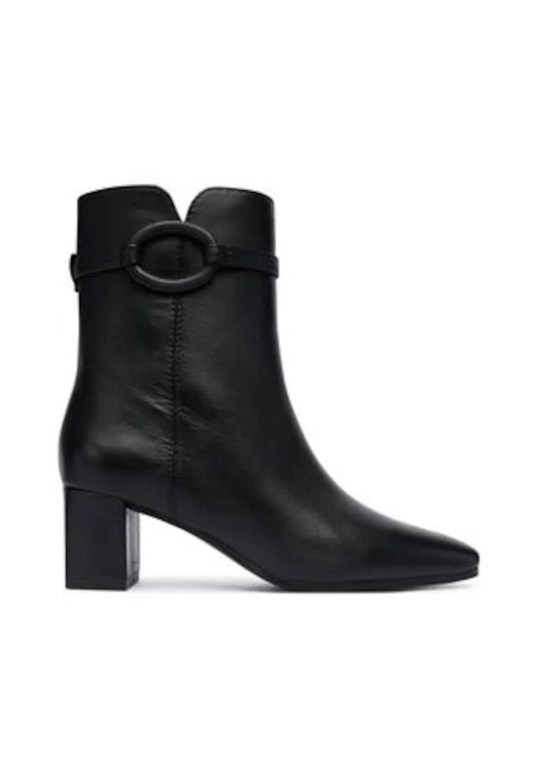 Botine dama  piele naturala, negru