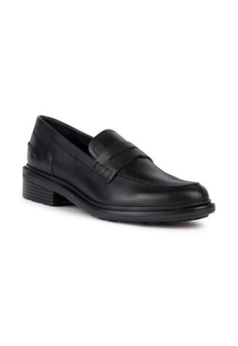 Mocasini dama,  Walk Pleasure, talpa joasa, piele naturala, negru