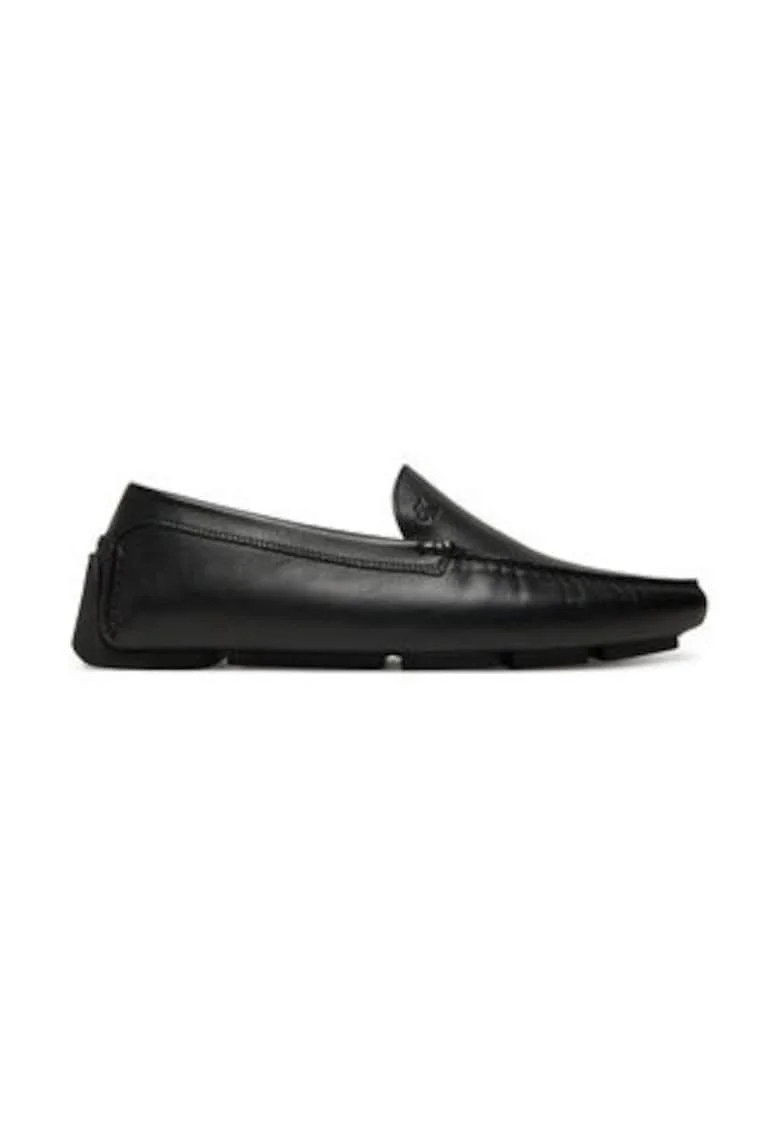 Mocasini barbatesti,  305197979, piele naturala, negru, Negru