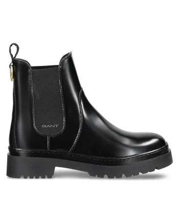 Botine dama 305605207,  Piele naturala, Negru,