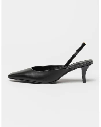 Pantofi de piele cu toc clasic, Negru