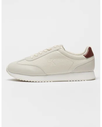 Pantofi sport din piele cu garnituri din piele ecologica, Gri deschis