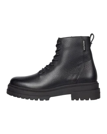 Ghete de piele cu siret, Negru