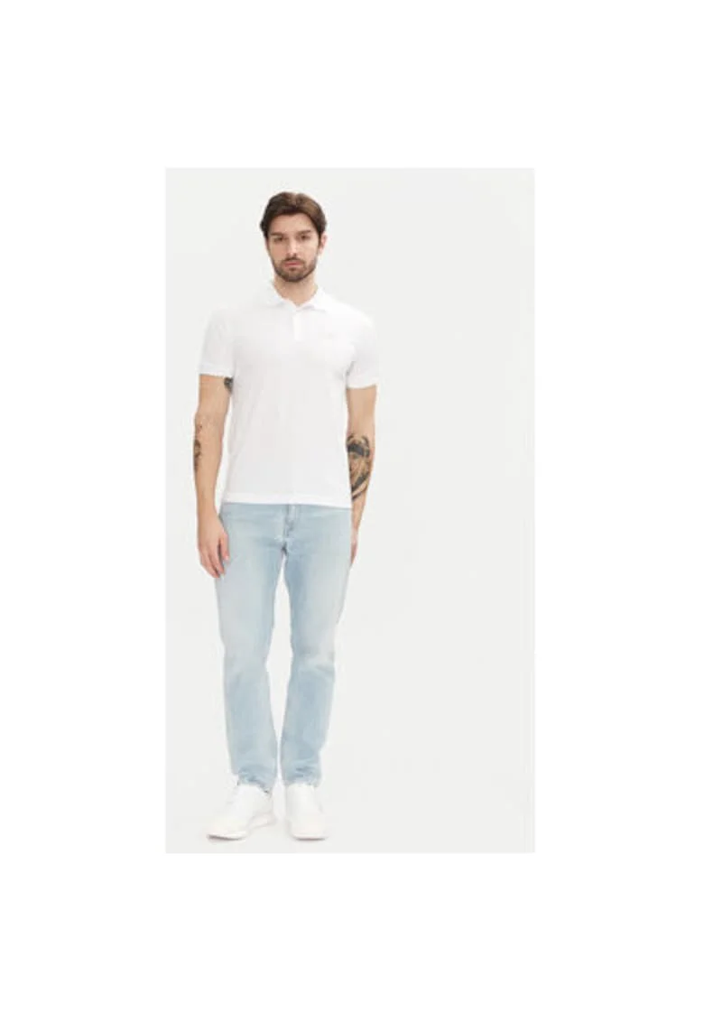 Tricou Polo barbati  Emporio Armani, 8NPF14 PJVQZ, Bumbac/Elastan, 3XL INTL, Alb