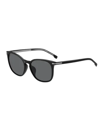 Ochelari de soare wayfarer cu lentile polarizate, Negru/Gri antracit