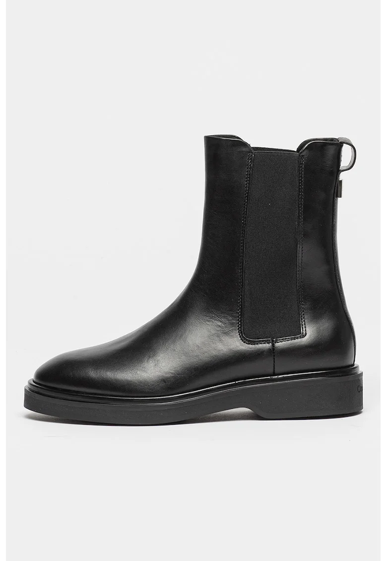 Ghete chelsea din piele, Negru
