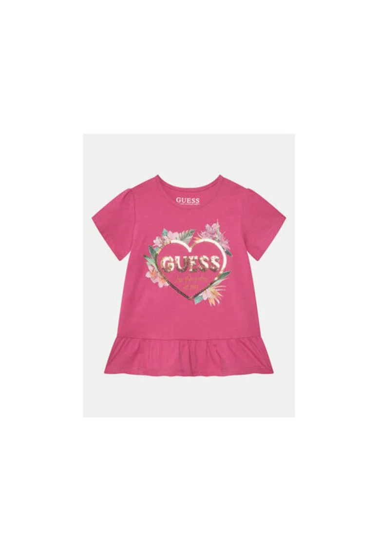Tricou din amestec de bumbac organic cu print logo