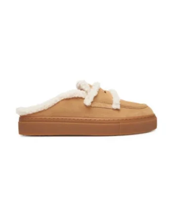 Slapi de dama,  305627155, piele naturala, maro