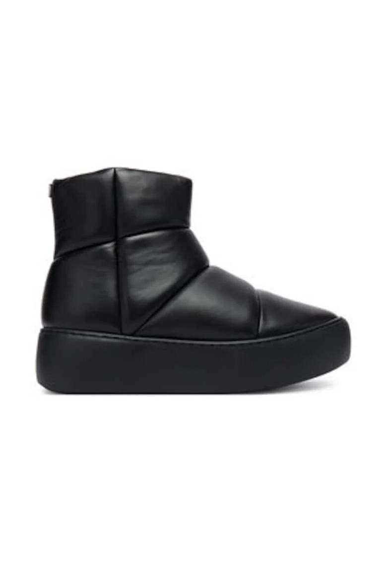 Ghete dama pana la glezna, Hogl, 305666475, piele naturala, negru